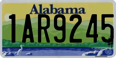 AL license plate 1AR9245