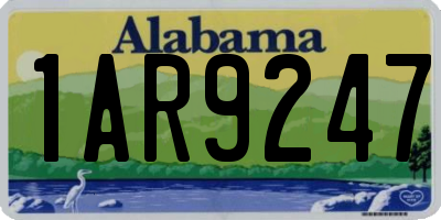 AL license plate 1AR9247
