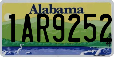AL license plate 1AR9252
