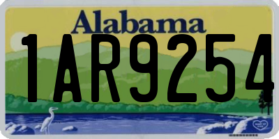 AL license plate 1AR9254