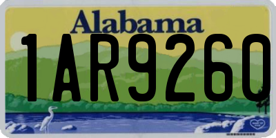AL license plate 1AR9260