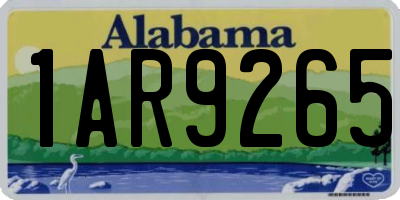 AL license plate 1AR9265