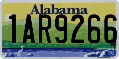 AL license plate 1AR9266