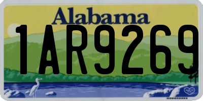 AL license plate 1AR9269