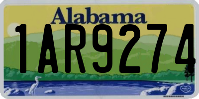 AL license plate 1AR9274