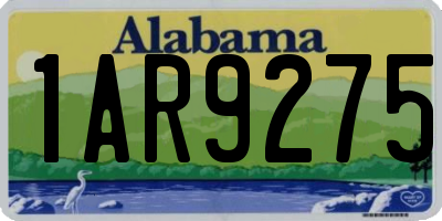 AL license plate 1AR9275