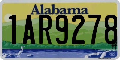 AL license plate 1AR9278