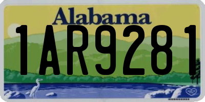 AL license plate 1AR9281