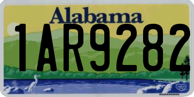 AL license plate 1AR9282