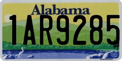 AL license plate 1AR9285