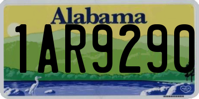 AL license plate 1AR9290