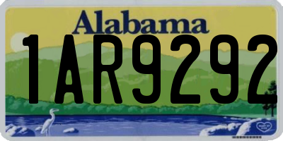 AL license plate 1AR9292