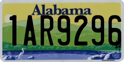 AL license plate 1AR9296