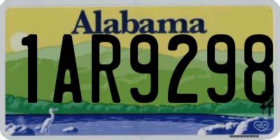 AL license plate 1AR9298