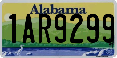 AL license plate 1AR9299