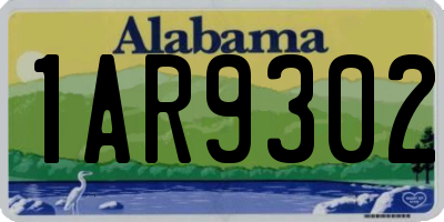 AL license plate 1AR9302