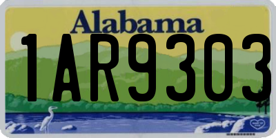 AL license plate 1AR9303