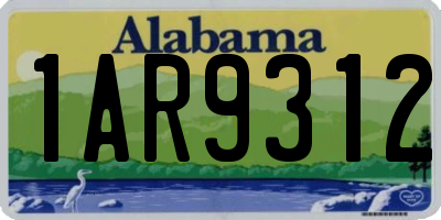 AL license plate 1AR9312