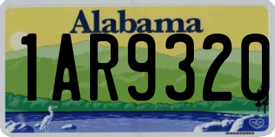 AL license plate 1AR9320