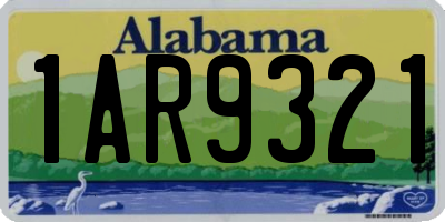 AL license plate 1AR9321