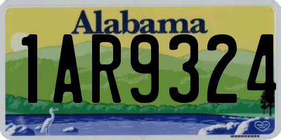 AL license plate 1AR9324