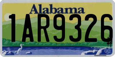 AL license plate 1AR9326