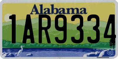 AL license plate 1AR9334
