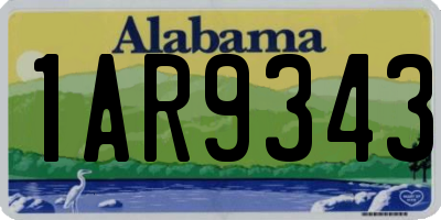 AL license plate 1AR9343