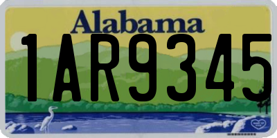 AL license plate 1AR9345