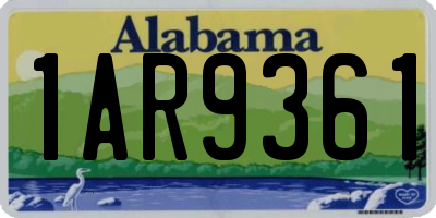 AL license plate 1AR9361