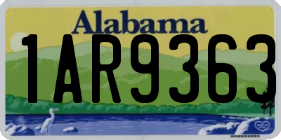 AL license plate 1AR9363