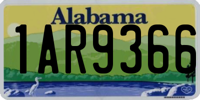 AL license plate 1AR9366