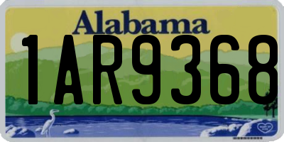 AL license plate 1AR9368