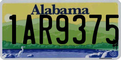 AL license plate 1AR9375