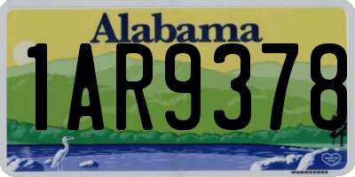 AL license plate 1AR9378