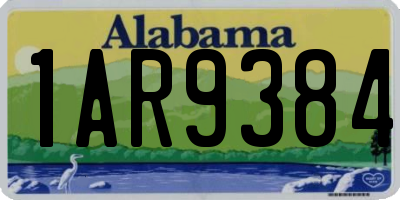 AL license plate 1AR9384