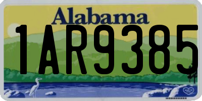 AL license plate 1AR9385