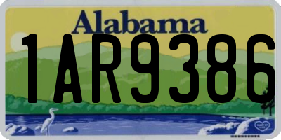 AL license plate 1AR9386