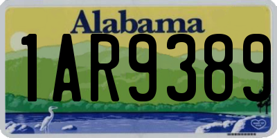 AL license plate 1AR9389