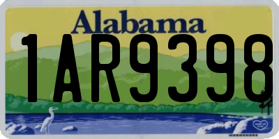 AL license plate 1AR9398