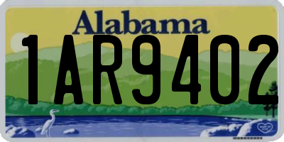 AL license plate 1AR9402