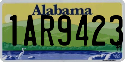 AL license plate 1AR9423