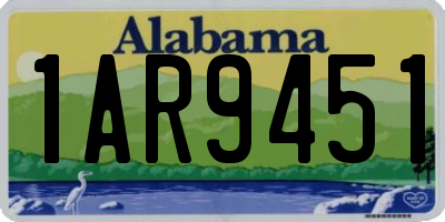 AL license plate 1AR9451