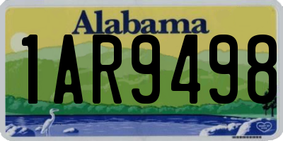 AL license plate 1AR9498