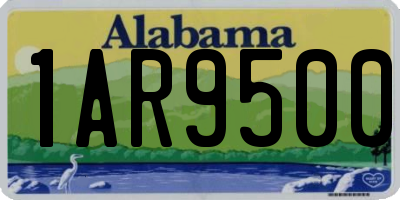 AL license plate 1AR9500