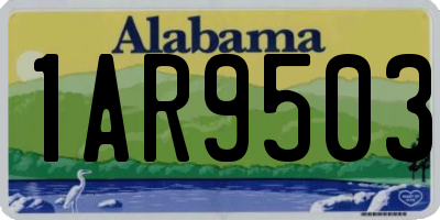 AL license plate 1AR9503