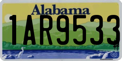 AL license plate 1AR9533