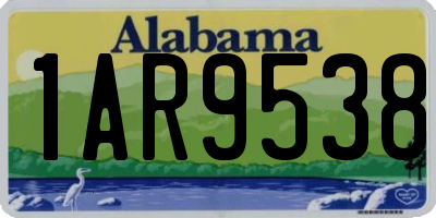 AL license plate 1AR9538