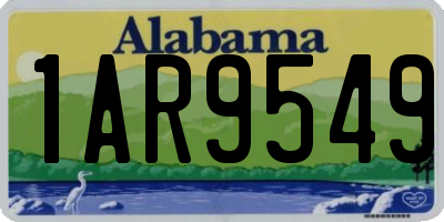 AL license plate 1AR9549