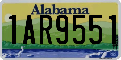 AL license plate 1AR9551